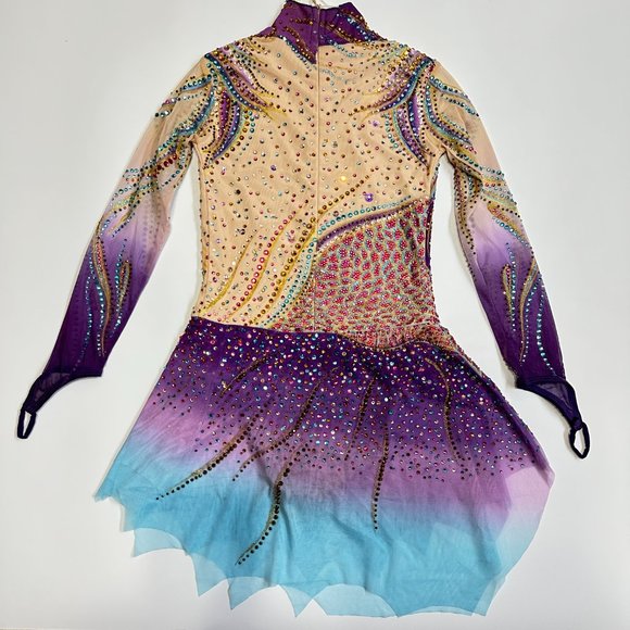 New Figure Skating Dress Size 8 (4~6T) with Hair Scrunchies (110~120cm) - Picture 4 of 12